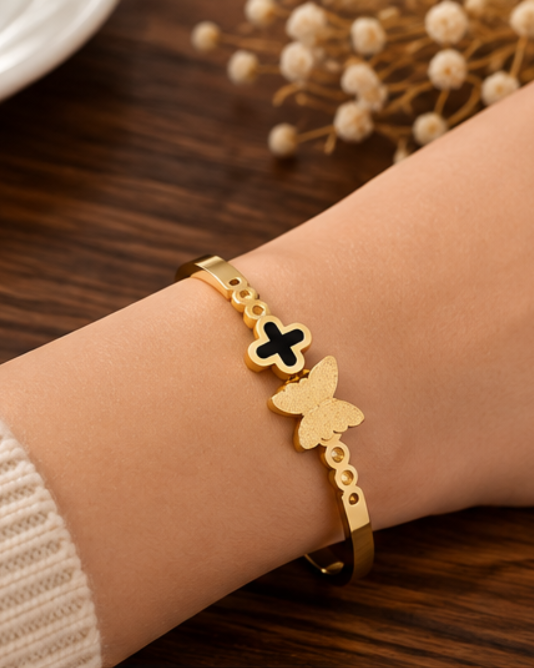 Gold Butterfly Bracelet for Women – Anti-Tarnish