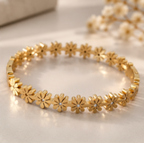 Gold Floral Bracelet for Women – Anti-Tarnish